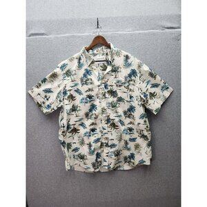 Saddlebred Mens Classic Fit Hawaiian Button-Down Shirt 2XLT Cotton/Spandex Blend